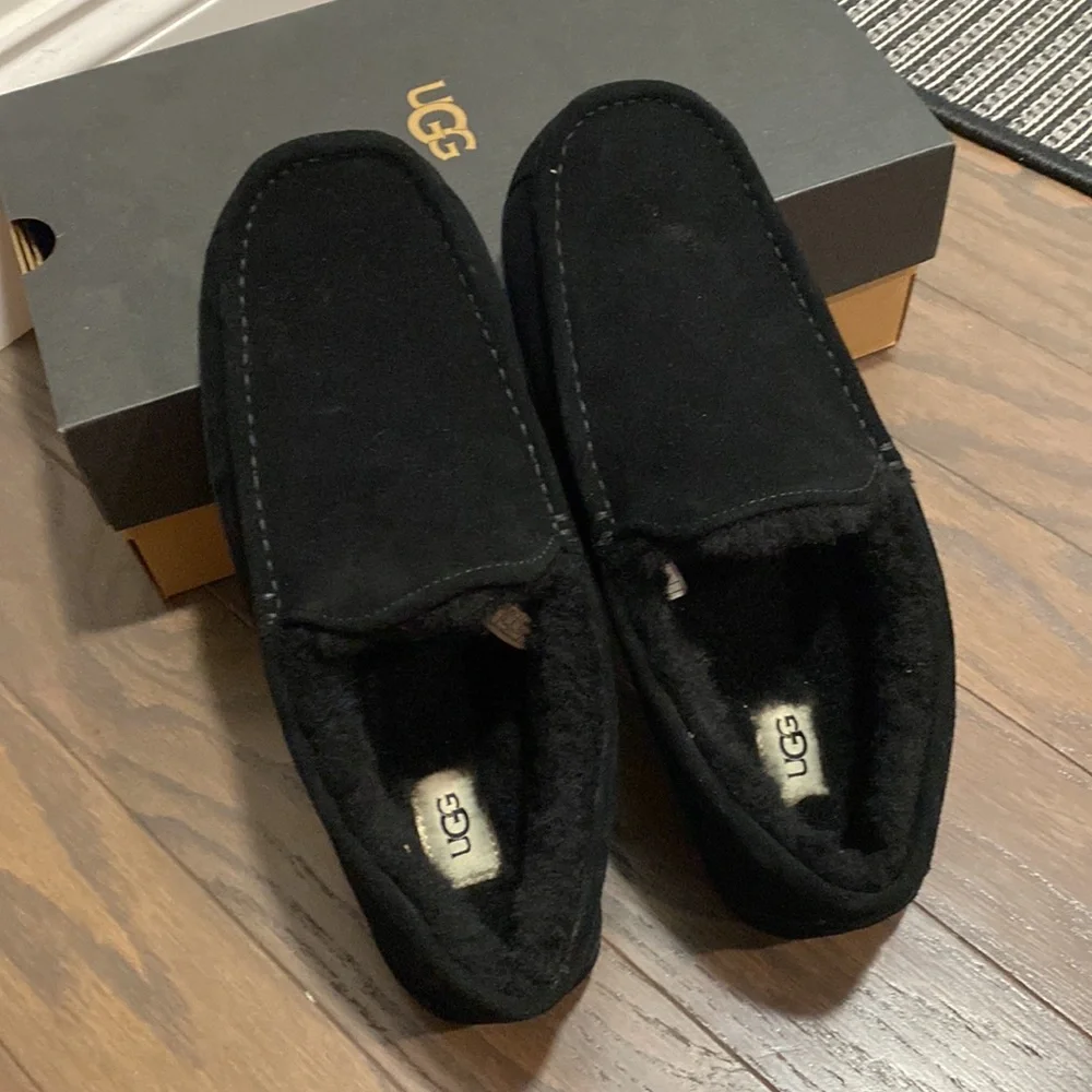 UGG Black Suede Men's Slip-On Loafers